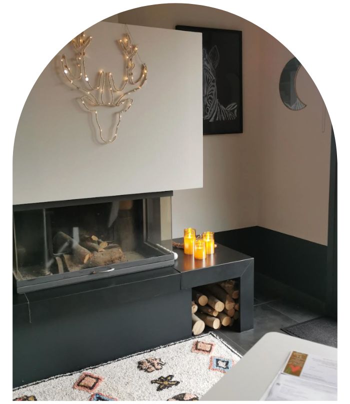 Bureau avec cheminée