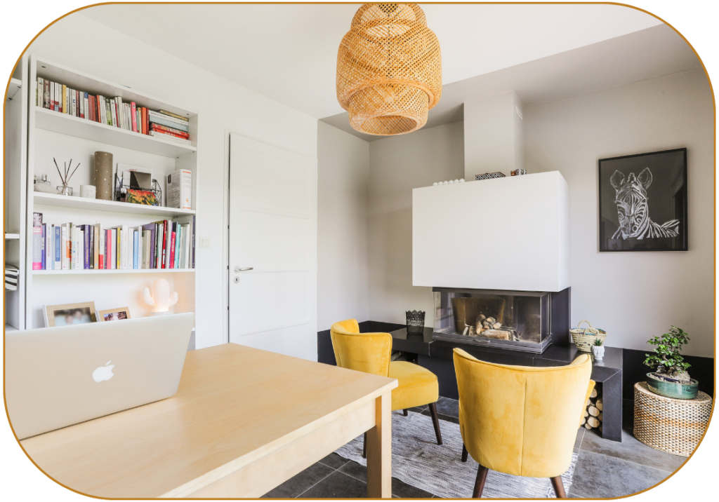 photo bureau fauteuils jaunes